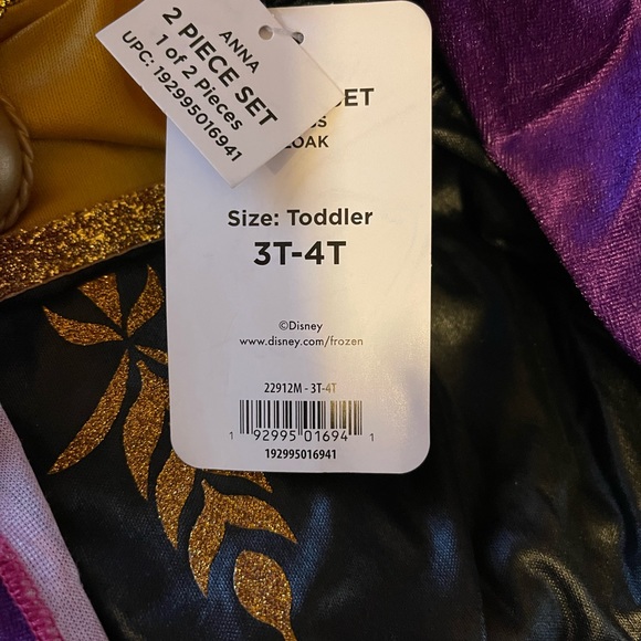 New Disney Frozen 2 Anna Classic Costume Toddler 3T - 4T - Picture 6 of 8